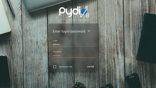 تسجيل الدخول Pydio