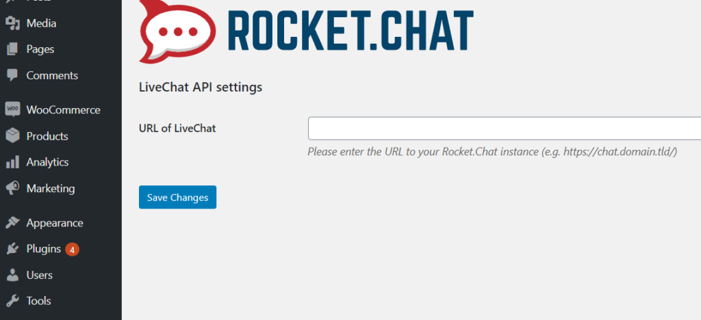 WordPress حل المراسلة الفورية باستخدام Rocket.Chat
