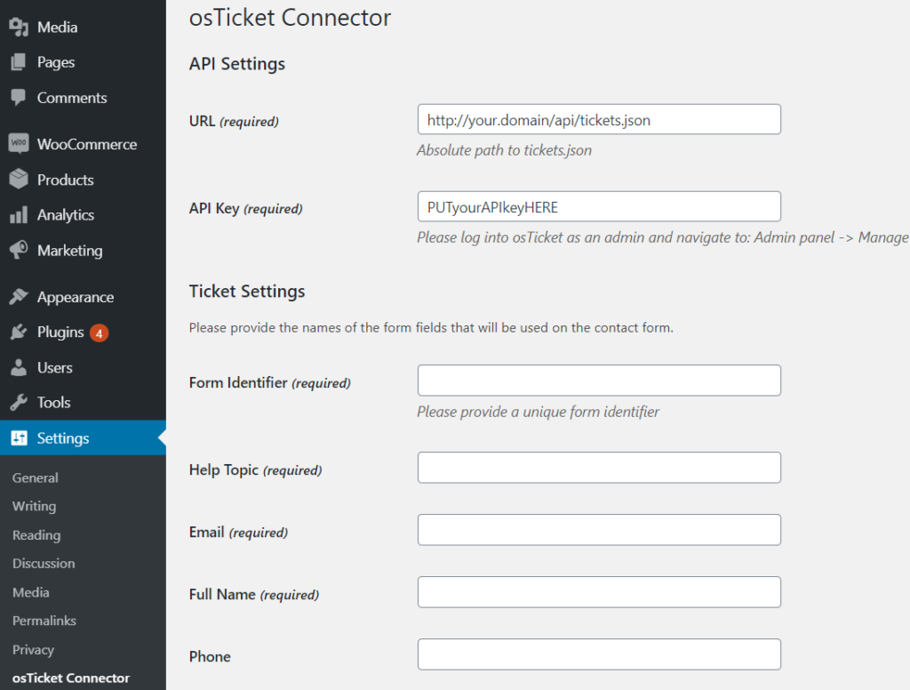 OsTicket-Wordpress Integration to Automate Ticketing System