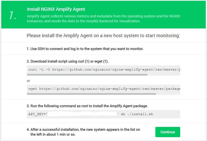 Installieren Sie Nginx Amplify