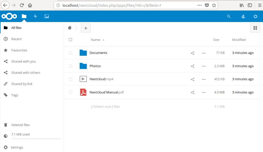 Installing nextcloud on ubuntu with Apache
