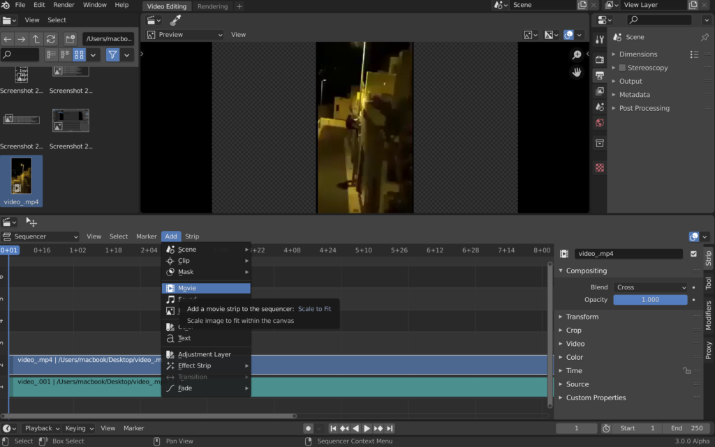Editor Video Blender