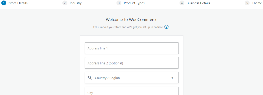 Setup Store con WooCommerce
