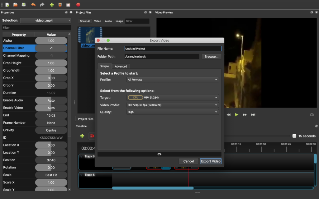 Editor video OpenShot
