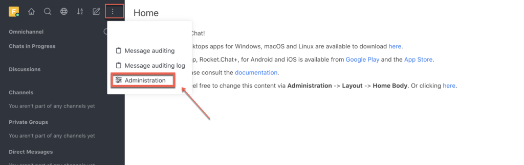 Rocket.Chat Administration