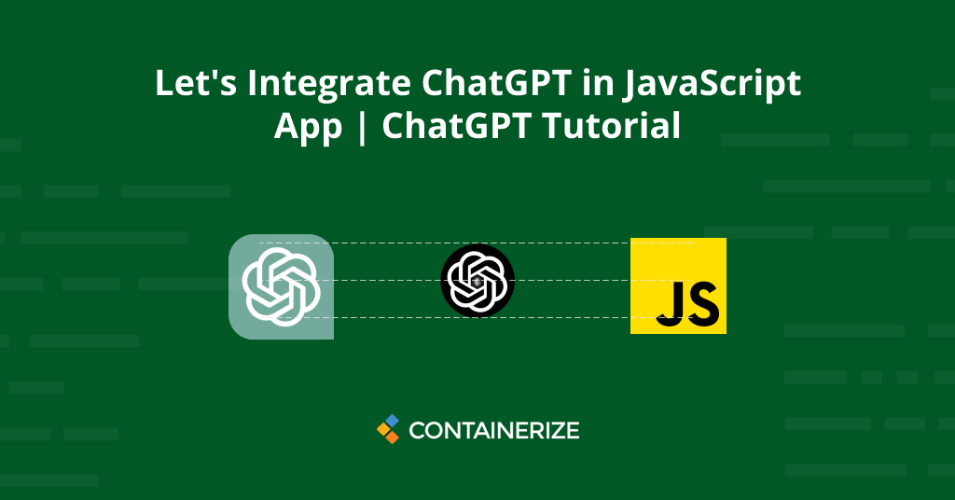 Chatgpt'i JavaScript uygulamasına entegre et